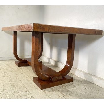 ANTICO TAVOLO PRANZO ART DECO LEGNO RADICA ANNI 40 OLD TABLE PRIMI 900 EPOCA