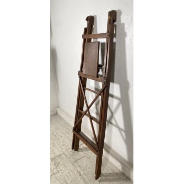 ANTICA SCALETTA PIEGHEVOLE LEGNO FAGGIO FINE 1800 PRIMI 1900 SCALA LIBRERIA OLD