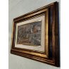 ANTICO QUADRO DIPINTO OLIO E. Scudiero MANISCALCO FUOCO CAVALLO BUTTERI TOSCANA