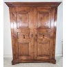ANTICO ARMADIO 2 ANTE epoca 1600 GUARDAROBA PIEMONTESE legno NOCE dispensa STIPO