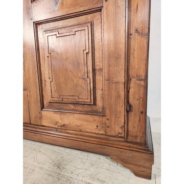 ANTICO ARMADIO 2 ANTE epoca 1600 GUARDAROBA PIEMONTESE legno NOCE dispensa STIPO