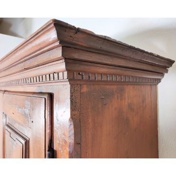 ANTICO ARMADIO 2 ANTE epoca 1600 GUARDAROBA PIEMONTESE legno NOCE dispensa STIPO