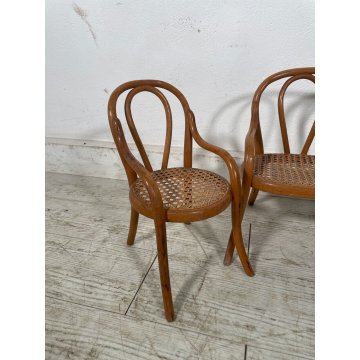 THONET SALOTTO MINIATURA PICCOLO BAMBINO BAMBOLE PAGLIA VIENNA epoca '900 SEDIA