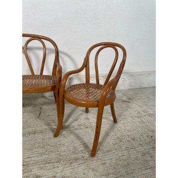 THONET SALOTTO MINIATURA PICCOLO BAMBINO BAMBOLE PAGLIA VIENNA epoca '900 SEDIA