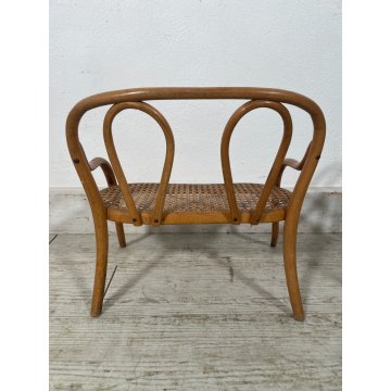 THONET SALOTTO MINIATURA PICCOLO BAMBINO BAMBOLE PAGLIA VIENNA epoca '900 SEDIA