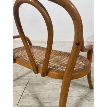 THONET SALOTTO MINIATURA PICCOLO BAMBINO BAMBOLE PAGLIA VIENNA epoca '900 SEDIA