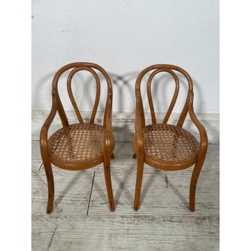 THONET SALOTTO MINIATURA PICCOLO BAMBINO BAMBOLE PAGLIA VIENNA epoca '900 SEDIA