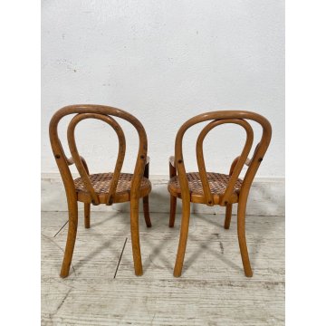 THONET SALOTTO MINIATURA PICCOLO BAMBINO BAMBOLE PAGLIA VIENNA epoca '900 SEDIA