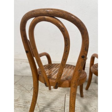 THONET SALOTTO MINIATURA PICCOLO BAMBINO BAMBOLE PAGLIA VIENNA epoca '900 SEDIA