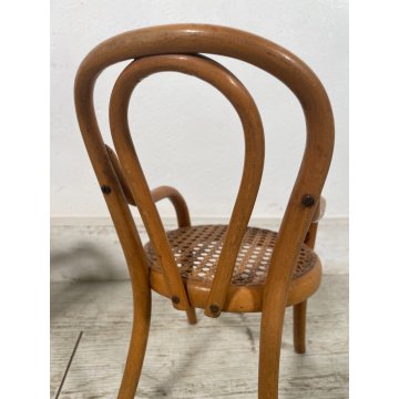 THONET SALOTTO MINIATURA PICCOLO BAMBINO BAMBOLE PAGLIA VIENNA epoca '900 SEDIA