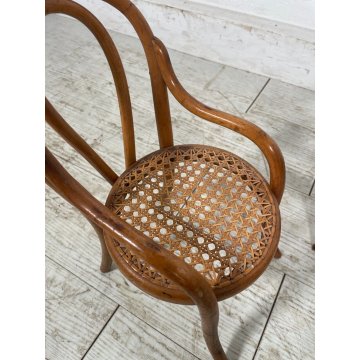 THONET SALOTTO MINIATURA PICCOLO BAMBINO BAMBOLE PAGLIA VIENNA epoca '900 SEDIA