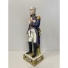 STATUINA PORCELLANA Bourdois & Bloch PARIS Brune SOLDATO Napoleonico UNIFORME