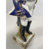 STATUINA PORCELLANA Bourdois & Bloch PARIS Brune SOLDATO Napoleonico UNIFORME