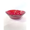 ANTICA BOWL CIOTOLA SVUOTATASCHE VETRO MURANO ROSSO RUBINO BULLICANTE '50/60
