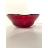 ANTICA BOWL CIOTOLA SVUOTATASCHE VETRO MURANO ROSSO RUBINO BULLICANTE '50/60