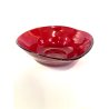 ANTICA BOWL CIOTOLA SVUOTATASCHE VETRO MURANO ROSSO RUBINO BULLICANTE '50/60