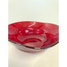 ANTICA BOWL CIOTOLA SVUOTATASCHE VETRO MURANO ROSSO RUBINO BULLICANTE '50/60