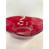 ANTICA BOWL CIOTOLA SVUOTATASCHE VETRO MURANO ROSSO RUBINO BULLICANTE '50/60