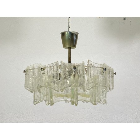 LAMPADARIO SOFFITTO ANNI 70 DESIGN VETRO HANGING LAMP GLASS VINTAGE 6 LUCI EPOCA