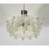 LAMPADARIO SOFFITTO ANNI 70 DESIGN VETRO HANGING LAMP GLASS VINTAGE 6 LUCI EPOCA
