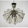 LAMPADARIO SOFFITTO ANNI 70 DESIGN VETRO HANGING LAMP GLASS VINTAGE 6 LUCI EPOCA