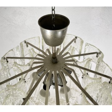 LAMPADARIO SOFFITTO ANNI 70 DESIGN VETRO HANGING LAMP GLASS VINTAGE 6 LUCI EPOCA