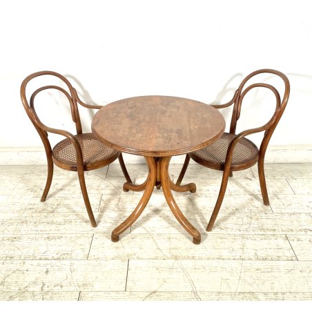 THONET SALOTTO MINIATURA PICCOLO BAMBINO PAGLIA VIENNA epoca '900 SEDIA TAVOLO