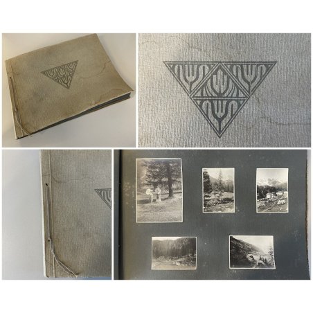 ANTICO ALBUM FOTOGRAFIE MONTAGNA Ossola Formazza Vigezzo CASCATA del TOCE '900