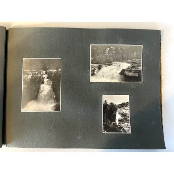 ANTICO ALBUM FOTOGRAFIE MONTAGNA Ossola Formazza Vigezzo CASCATA del TOCE '900