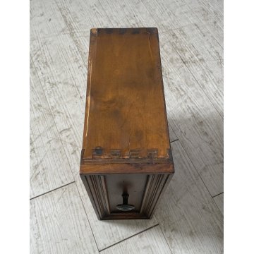 ANTICO COMODINO 3 CASSETTI LEGNO NOCE epoca '900 CASSETTIERA CANTERANO stile 800