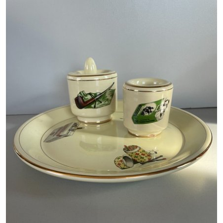 RARO SET da FUMO VINTAGE 4 pz MAIOLICA Ceramiche Fiorentine ANNI '50 MID CENTURY