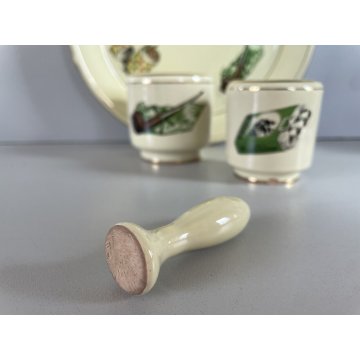 RARO SET da FUMO VINTAGE 4 pz MAIOLICA Ceramiche Fiorentine ANNI '50 MID CENTURY