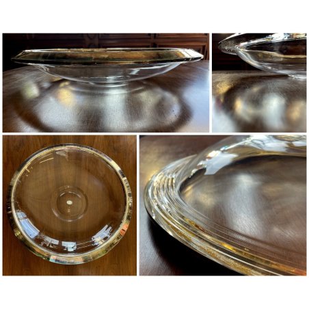 GRANDE BOWL Sheratonn SILVERPLATE LUCITE DESIGN P. Spagnolo CENTROTAVOLA ANNI 70