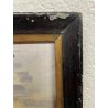 COPPIA QUADRO DIPINTO OLIO TAVOLA C. Domenici PAESAGGIO CONTADINI PASCOLO BUOI