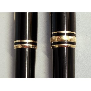 Montblanc Meisterstuck CLASSIC Nero Oro PENNA SFERA MATITA vintage BALLPOINT PEN