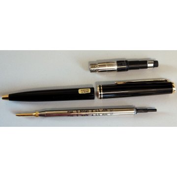 Montblanc Meisterstuck CLASSIC Nero Oro PENNA SFERA MATITA vintage BALLPOINT PEN