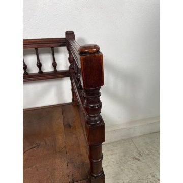 ANTICA SEDIA SCHIENALE DOPPIO AD ANGOLO LEGNO NOCE epoca 1800 OLD chair