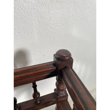 ANTICA SEDIA SCHIENALE DOPPIO AD ANGOLO LEGNO NOCE epoca 1800 OLD chair