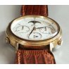 Seiko 7a48-7020 Chronograph MOON PHASE Date OROLOGIO POLSO DORATO Vintage Watch