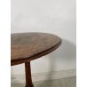 ANTICO TAVOLINO LEGNO NOCE TORNITO RADICA BIGLIA epoca 1800 OVALE TAVOLO SALOTTO