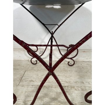 ANTICO TAVOLINO IN FERRO 1900 VASSOIO DIPINTO TRESPOLO TAVOLO table iron