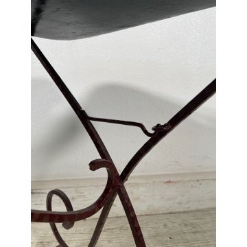 ANTICO TAVOLINO IN FERRO 1900 VASSOIO DIPINTO TRESPOLO TAVOLO table iron