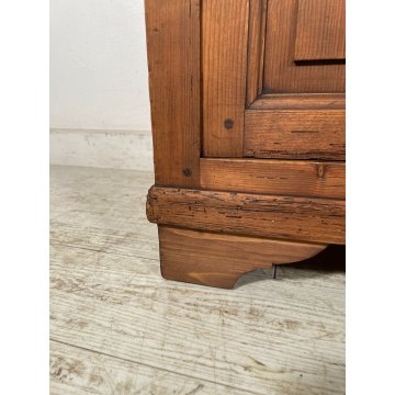 ANTICA PICCOLA CREDENZA LEGNO ABETE epoca '800 DISPENSA MADIA MOBILE OLD SALOTTO