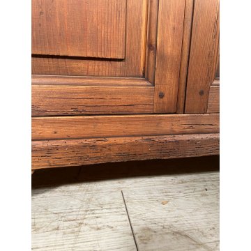 ANTICA PICCOLA CREDENZA LEGNO ABETE epoca '800 DISPENSA MADIA MOBILE OLD SALOTTO