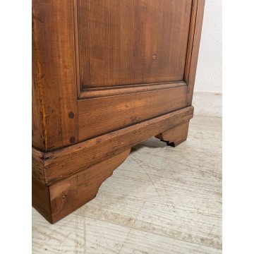 ANTICA PICCOLA CREDENZA LEGNO ABETE epoca '800 DISPENSA MADIA MOBILE OLD SALOTTO