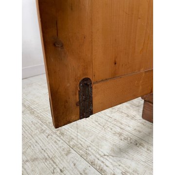 ANTICA PICCOLA CREDENZA LEGNO ABETE epoca '800 DISPENSA MADIA MOBILE OLD SALOTTO