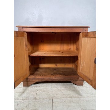 ANTICA PICCOLA CREDENZA LEGNO ABETE epoca '800 DISPENSA MADIA MOBILE OLD SALOTTO