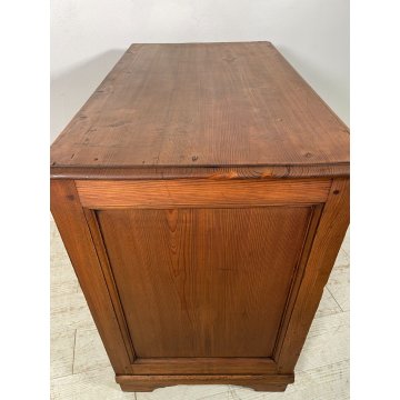 ANTICA PICCOLA CREDENZA LEGNO ABETE epoca '800 DISPENSA MADIA MOBILE OLD SALOTTO