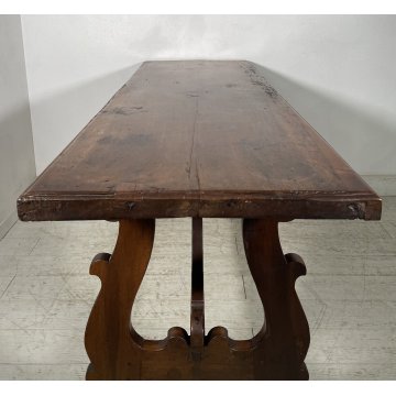 ANITCO GRANDE TAVOLO FRATINO epoca 1600 LEGNO NOCE RETTANGOLO CONSOLLE TABLE OLD