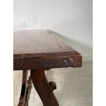 ANITCO GRANDE TAVOLO FRATINO epoca 1600 LEGNO NOCE RETTANGOLO CONSOLLE TABLE OLD